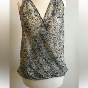 H&M floral sheer sleeveless blouse size 4